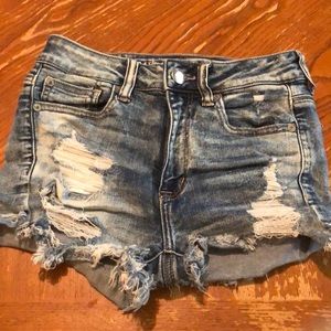 American Eagle Size 2 Ripped Denim Shorts